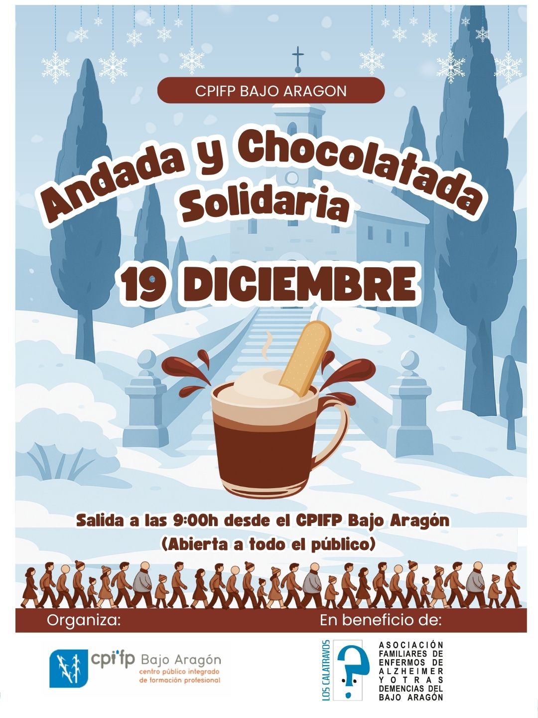 El CPIFP Bajo Aragón se vuelca en los preparativos de la Andada y Chocolatada Solidaria en beneficio de la Asociación Los Calatravos
